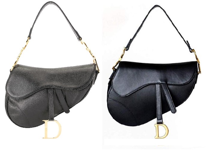 Black Dior Saddle Bag and Dior Saddle Bag Dupes