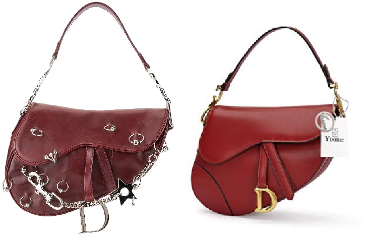 Burgundy Dior Saddle Bag and Dior Saddle Bag Dupes