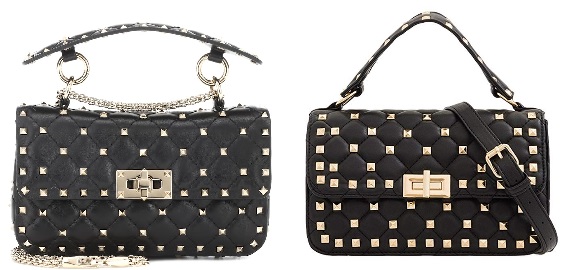 Valentino Black Rockstud Bag and Valentino Bag Dupes