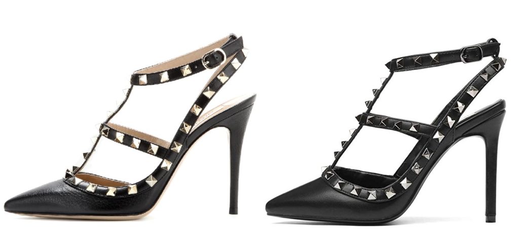 All Black Valentino Rockstud Heels Dupes