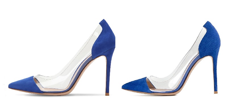 Blue Gianvito Rossi Plexi Pumps Dupes