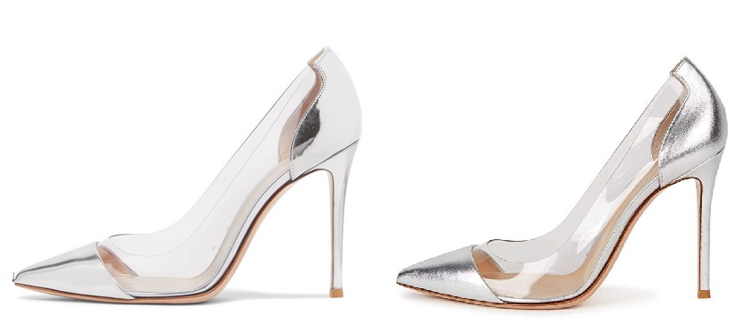 Silver Gianvito Rossi Plexi Pumps Dupes