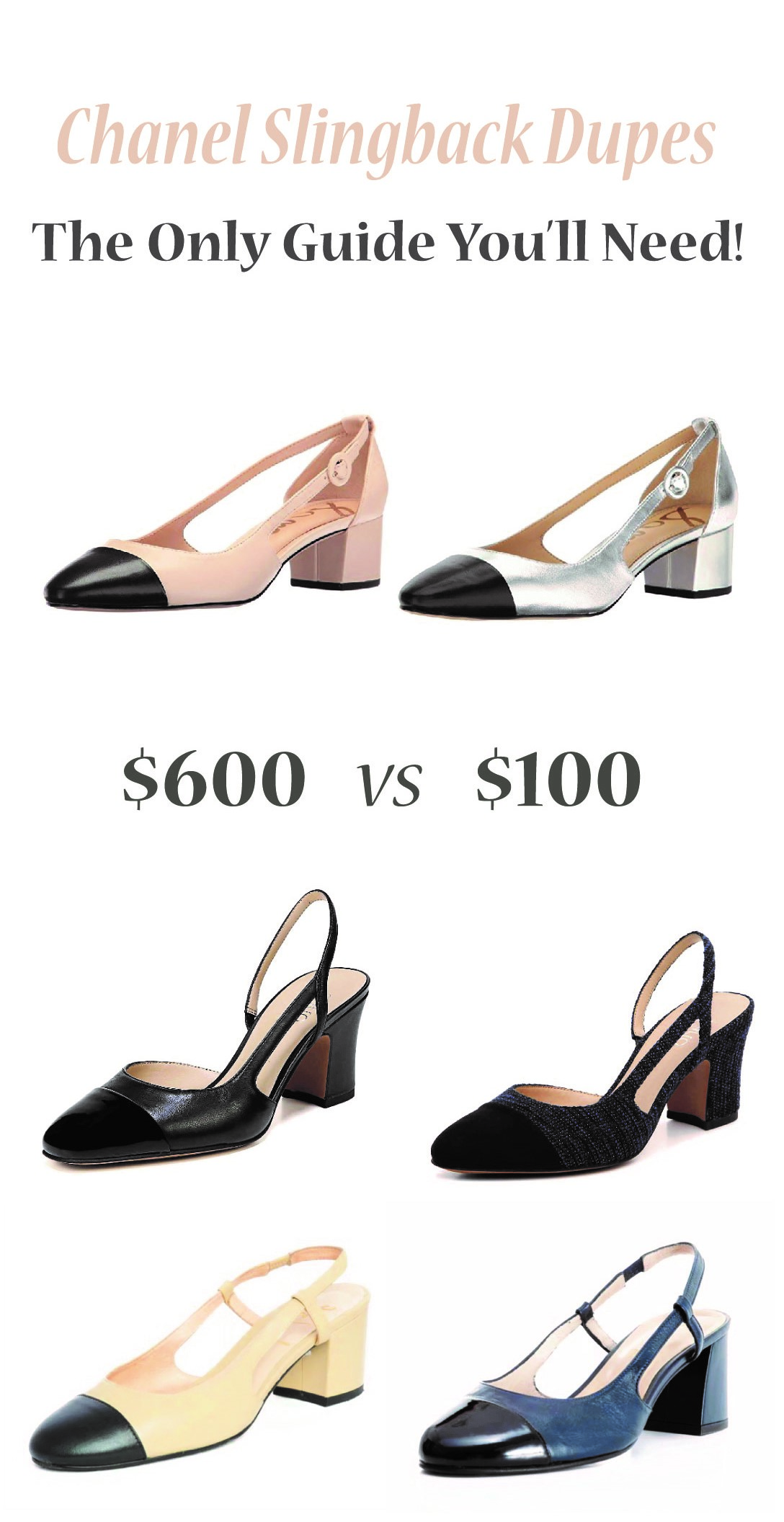 Dupe chanel slingback deals