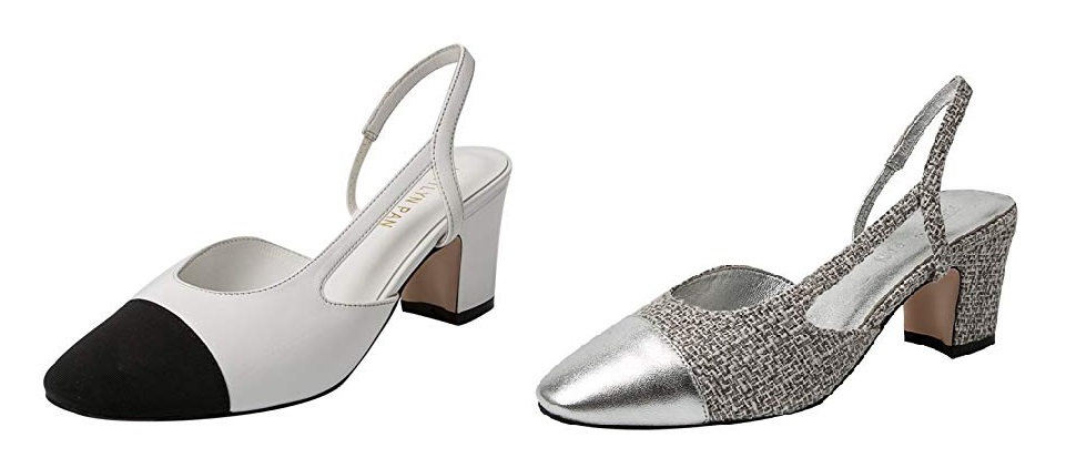 Two-Toned Slingback Shoes Chanel Dupes