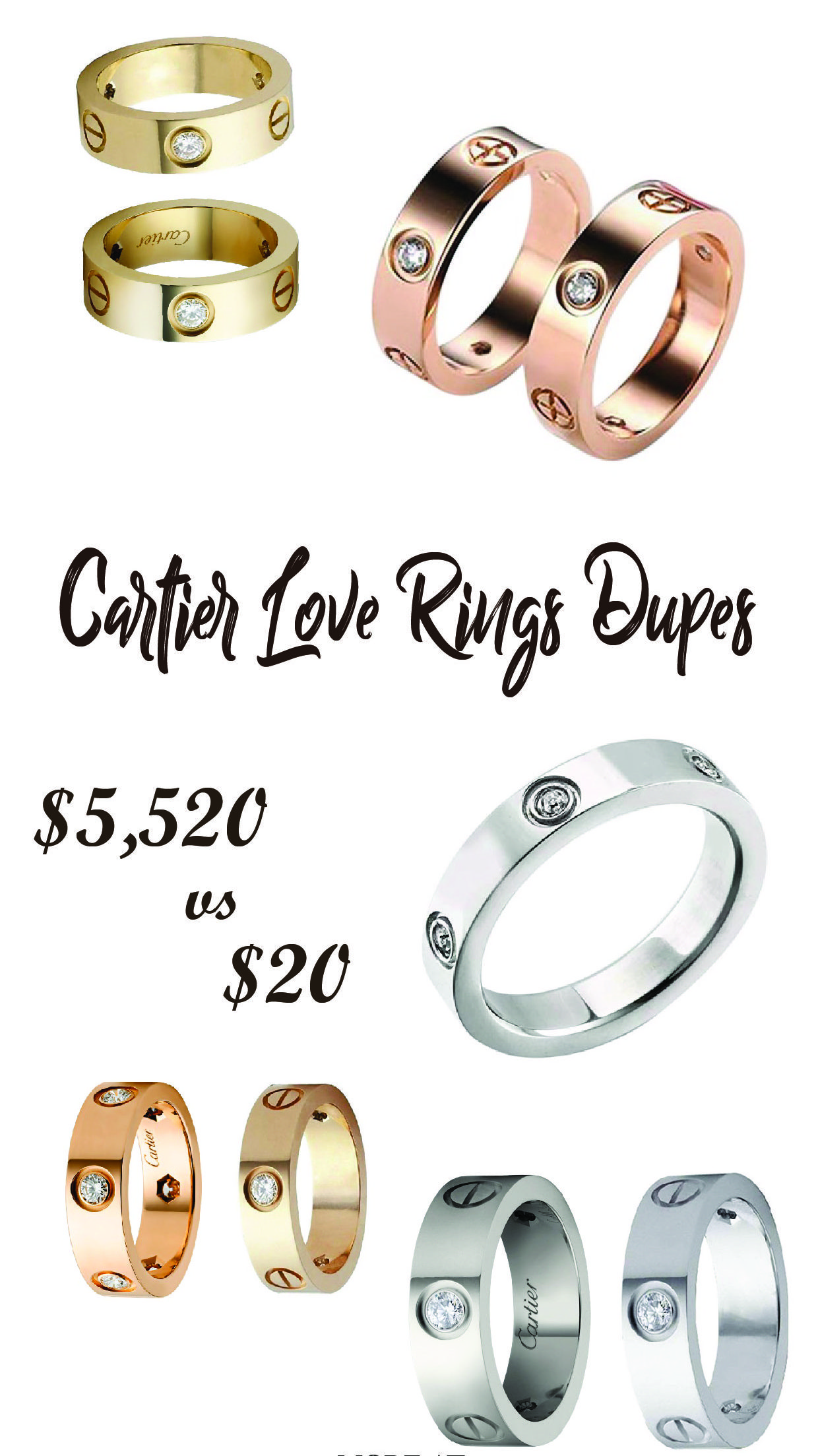 The Best Cartier Love Rings Dupes