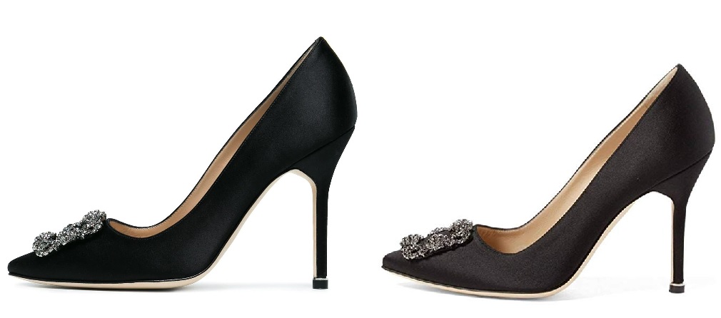 Black Manolo Blahnik Hangisi Pumps Dupes