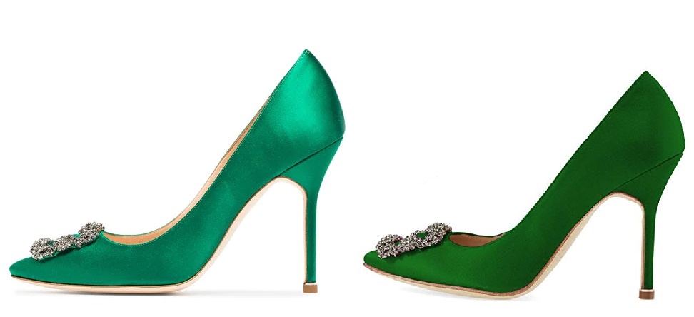 Green Manolo Blahnik Hangisi Dupes