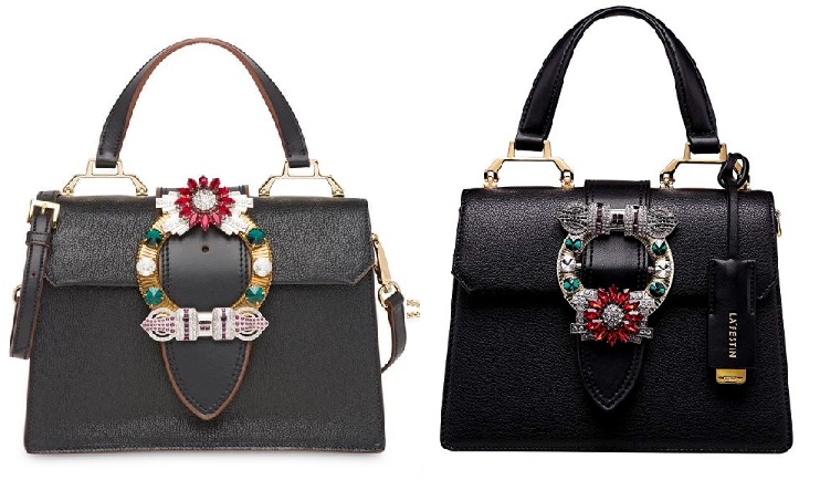 Miu Miu Black Leather Crystal-Embelished Bag & Miu Miu Handbag Dupes