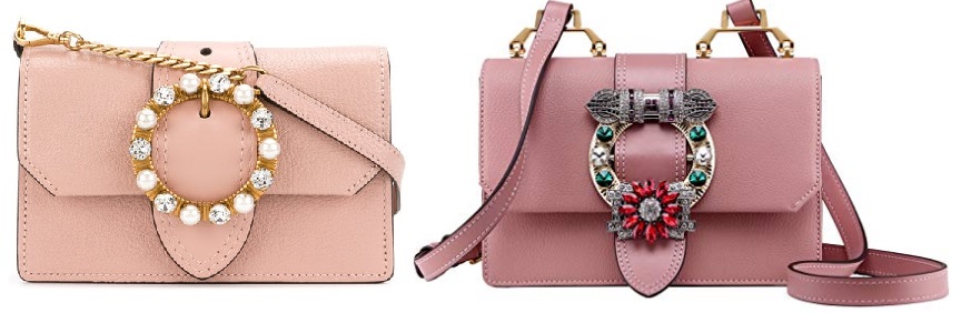 Miu Miu Pink Crystal-Embelished Bag & Miu Miu Handbag Dupes