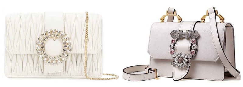 Miu Miu White Crystal-Embelished Bag & Miu Miu Handbag Dupes