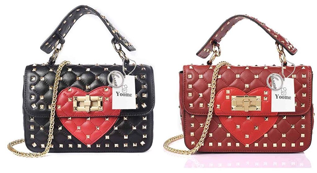 Valentino Spike Bag Dupes with heart on Amazon