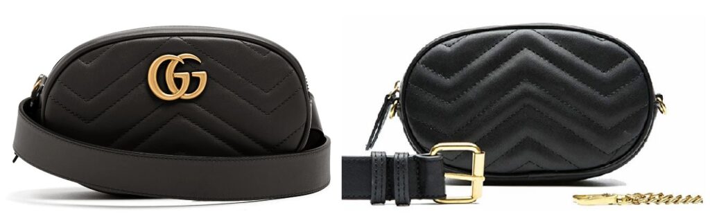 Black Gucci Marmont Belt Bag Dupes