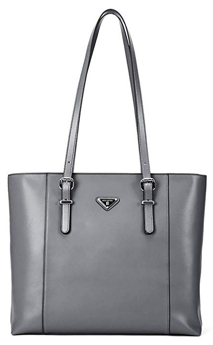 Gray Prada Saffiano Tote Look-Alike