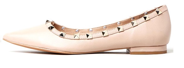 Nina Armando Studded Pointed-Toe Flats Valentino Flat Dupes