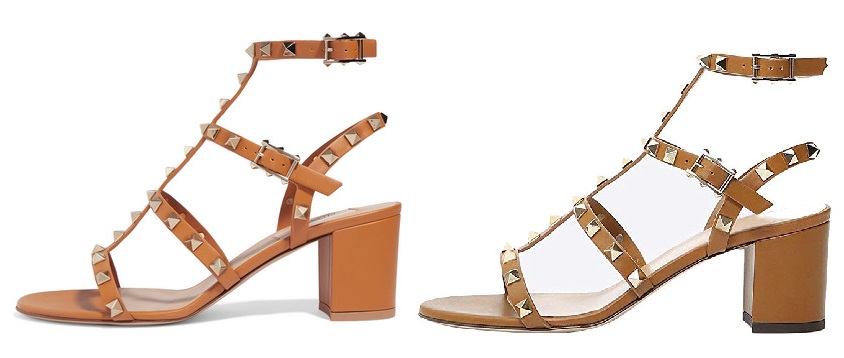 Brown Valentino Rockstud Block Heel Dupes on Amazon