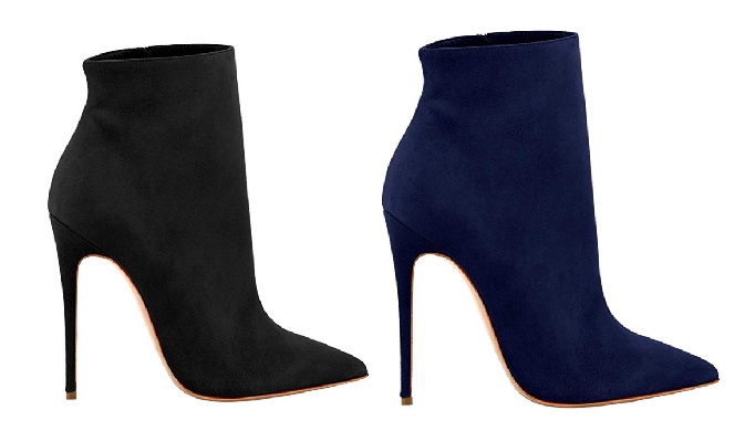 Black & Blue Suede Louboutin Kate Boots Look-Alikes