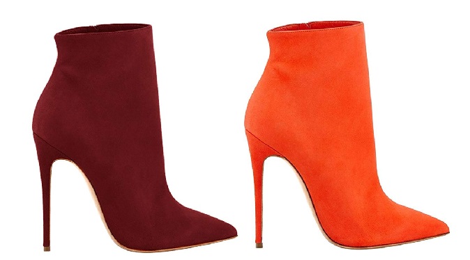 Red & Orange Suede Louboutin Kate Boots Look-Alikes