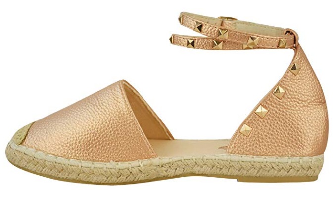 Gold Flat Valentino Rockstud Espadrilles Dupes