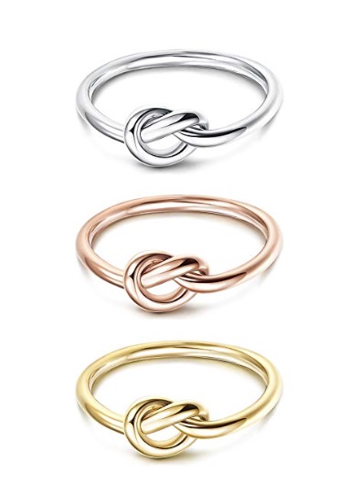 Tiffany Inspired Love Knot Rings on Amazon