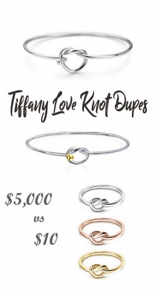 Tiffany Love Knot Bracelet and Rings Dupes