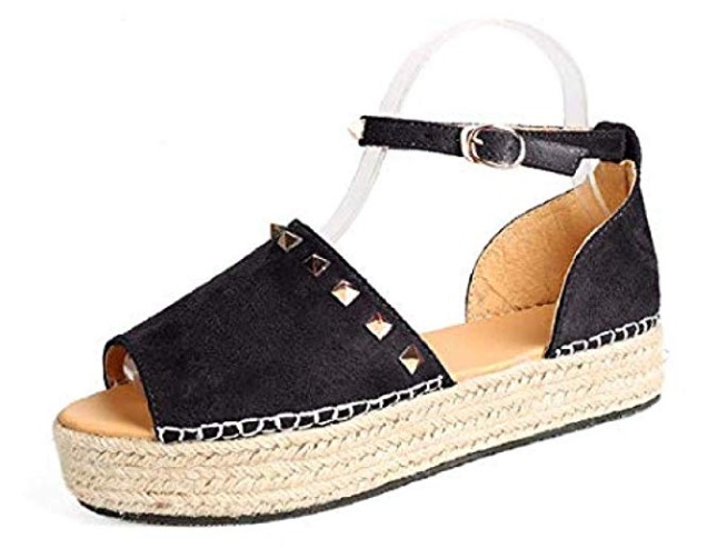 Black Valentino Inspired Espadrilles on Amazon