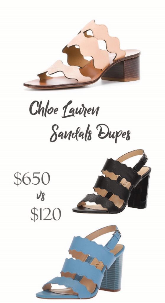 Chloe Lauren Leather Scalloped Look-Alikes