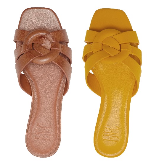 Gargi Knot-Front Woven Slide Sandals YSL dupes