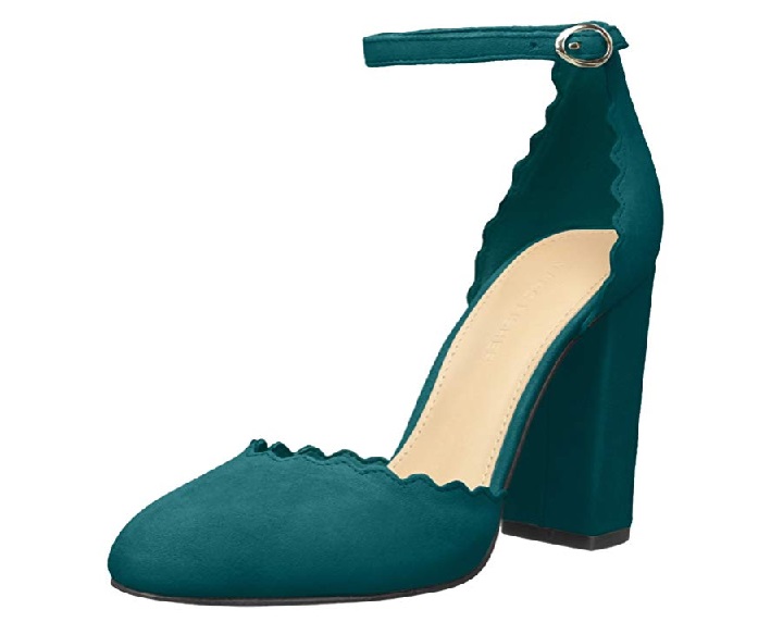 Green High Heel Ankle Strap Chloe Lauren Pumps Dupes