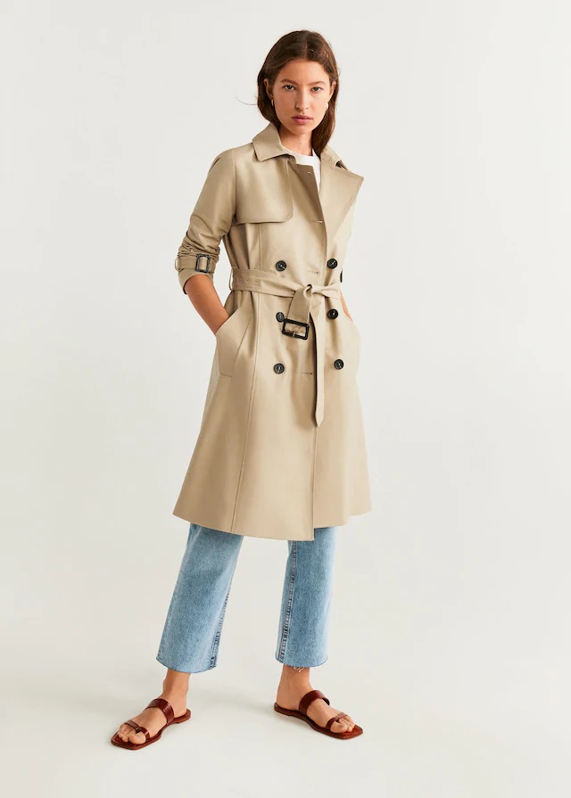 Mango Belt Trench Burberry Coat Dupes