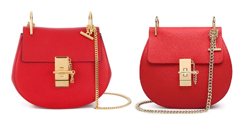 Red Chloe Drew Shoulder Bag and Red Chloe Drew Bags Dupes