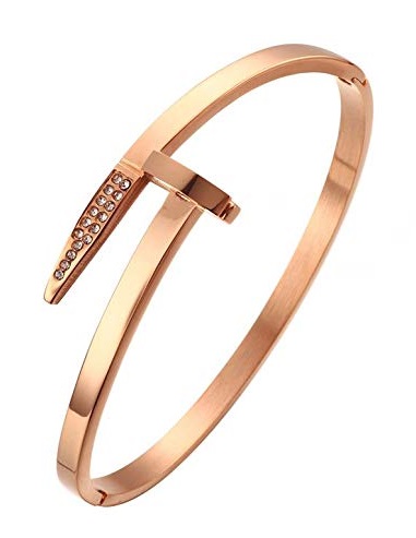 Rose Gold Diamond Cartier Inspired Bracelet Look-Alikes