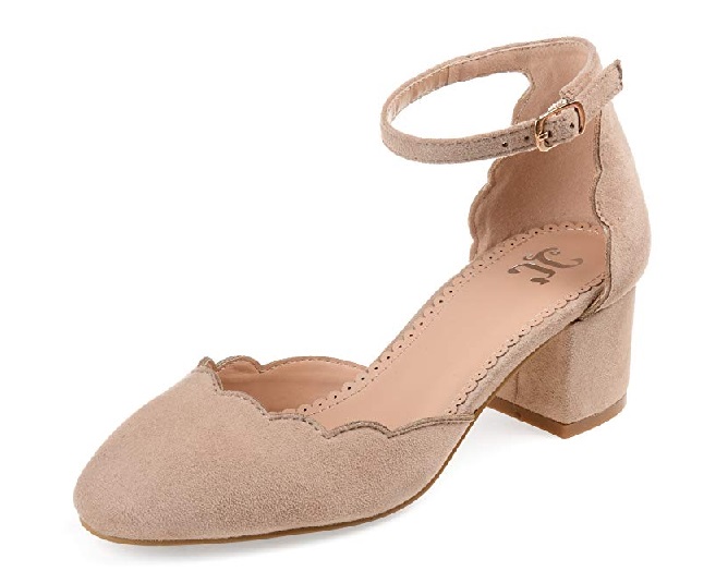 Taupe Chloe Lauren Scalloped Pumps Dupes