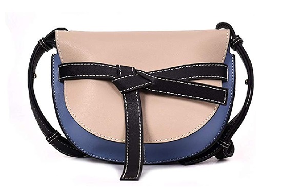 Beige & Blue Loewe Gate Bag Alternative