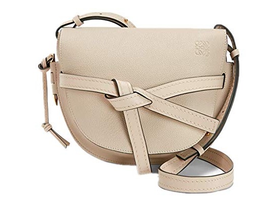 White Leather Loewe Gate Bag Dupe