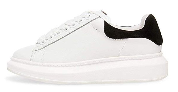 White and Black Alexander McQueen Oversized Sneakers Dupes