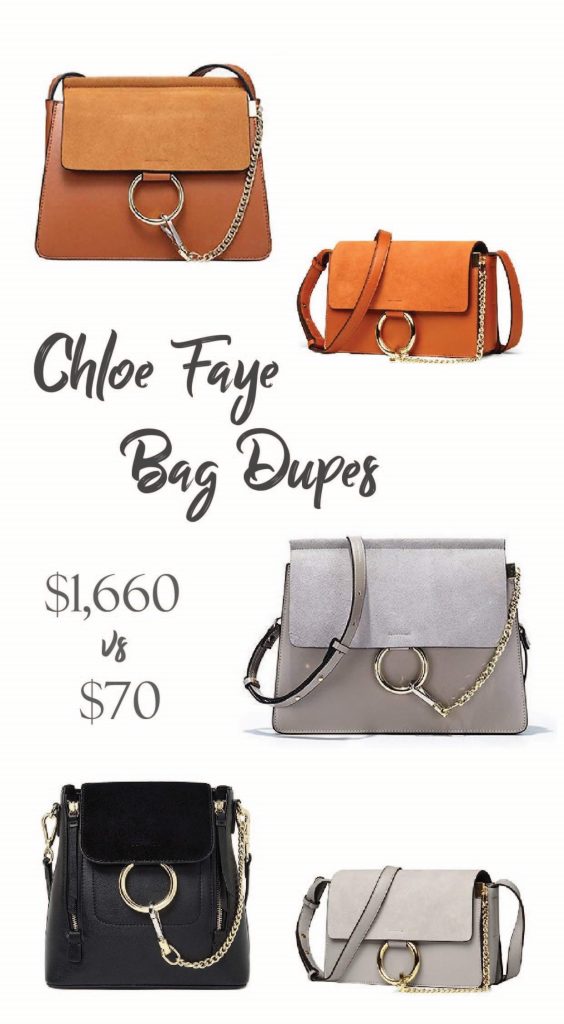 Leather Chloe Faye Medium, Mini and Bracelet bag dupes, look-alikes and alternatives